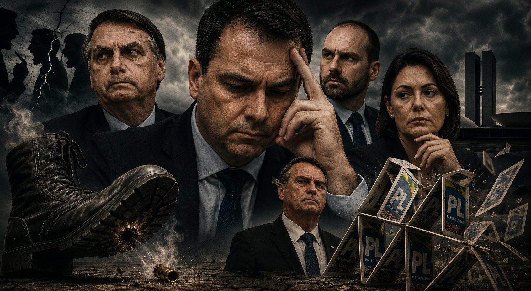 Flávio afunda dia a dia: Vice queimado, brigas familiares e agora, já se fala em Michelle como vice.